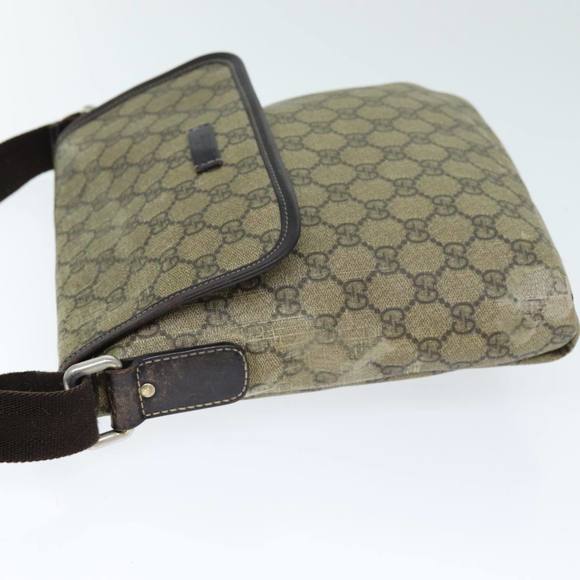 GUCCI GG Canvas Shoulder Bag Coated Canvas Beige Auth ti1728 - Picture 4 of 16